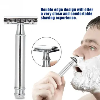 

Double Edge Safety Daily Men Manual Vintage Shaving Blade Classic Safety for Men