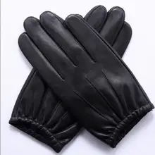 

100% Sheep Skin Touch Screen Men Gloves Classic Style Pure Genuine Leather Gloves For Winter Men's Smart Phone Gloves