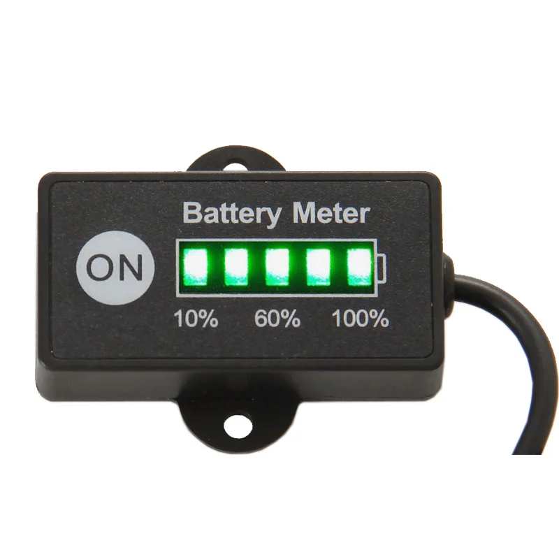 Mini Battery Meter Display Led 5 Bar Indicatore Carburante Indicatore Batteria Al Piombo 12/24V Per Moto Golf Cart Tensione Di Prova Del Pipistrello