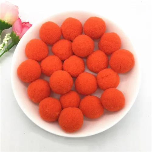 12 Orange red 60 шт. 20 г 20 мм помпоны мягкие круглые помпон мех шар для детских поделок сделай сам ручная работа фестивальный костюм Шитье украшение дома - Цвет: 12 Orange red