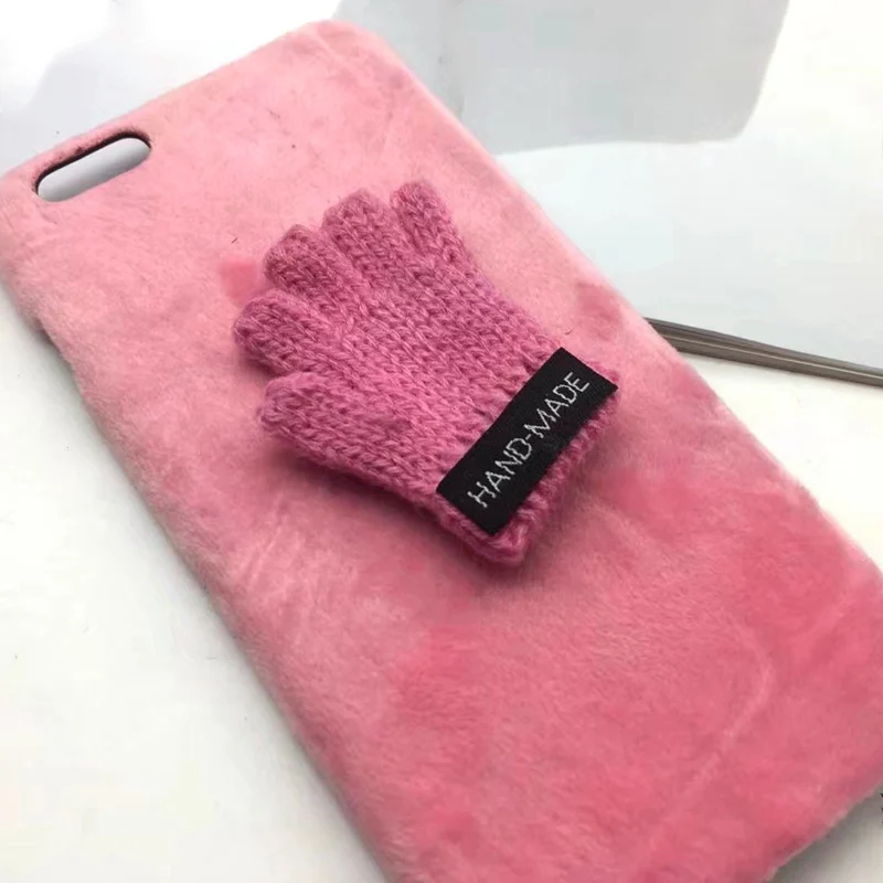 Pink 4 шт. новые мини вязаные перчатки DIY кукла декоративные принадлежности чехол для телефона сумка Одежда художественный ремесленный материал детская одежда аксессуары - Цвет: Pink