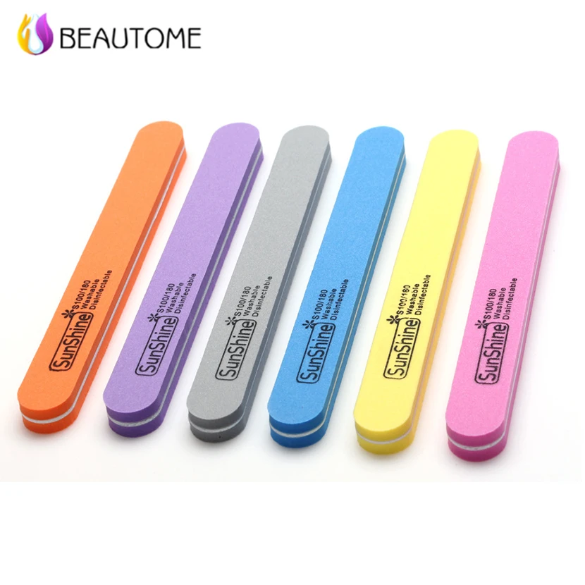 1pcs Sunshine Sponge Double Side 100/180 High Quality Nail File Buffer ...