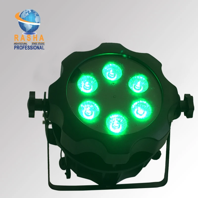 

RASHA AQUOS 6pcs*15W 5in1 RGBAW Waterproof Battery Powered Wireless LED Par Light Outdoor Wireless LED Par Projector