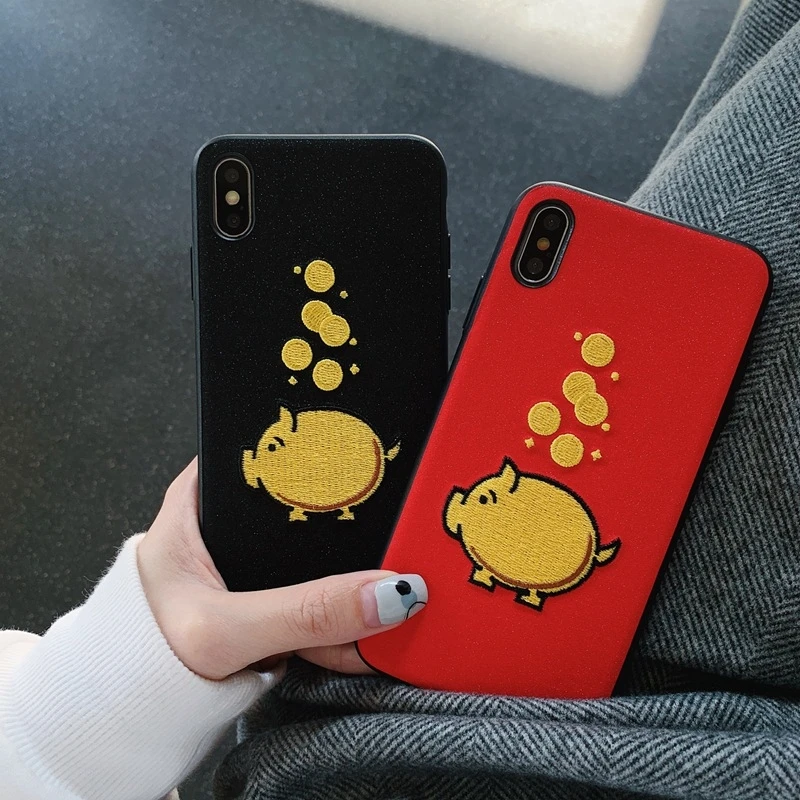 Чехол для iPhone X Элегантные 3D арт вышитыми героями мультфильмов платье с