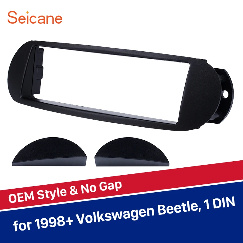 

Seicane 1 Din 172*48mm refitting in dash Car Radio Fascia Auto Stereo Panel Frame Mount Kit for VW Volkswagen Beetle Black