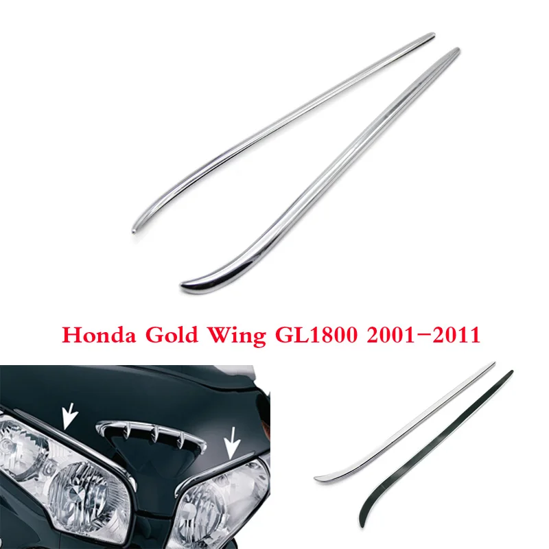 Chrome Motorcycle Fairing Eyebrows Trim Headlights Edge Decoration case