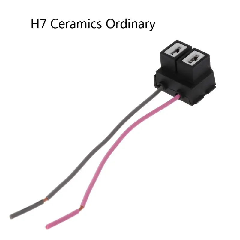 

Ceramic H7 Car Halogen Bulb Socket Power Adapter Plug Connector Wiring Harness High Quality