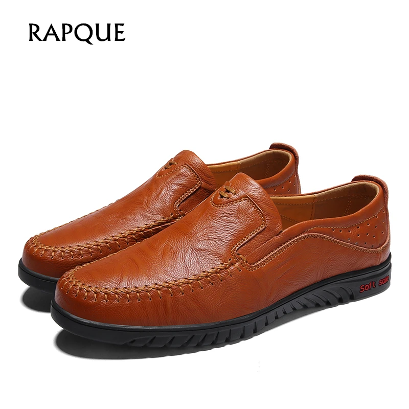 

Men loafer casual shoes flats men genuine leather shoe footwear Driving Walking fashion black brown khaki drop shipping big size
