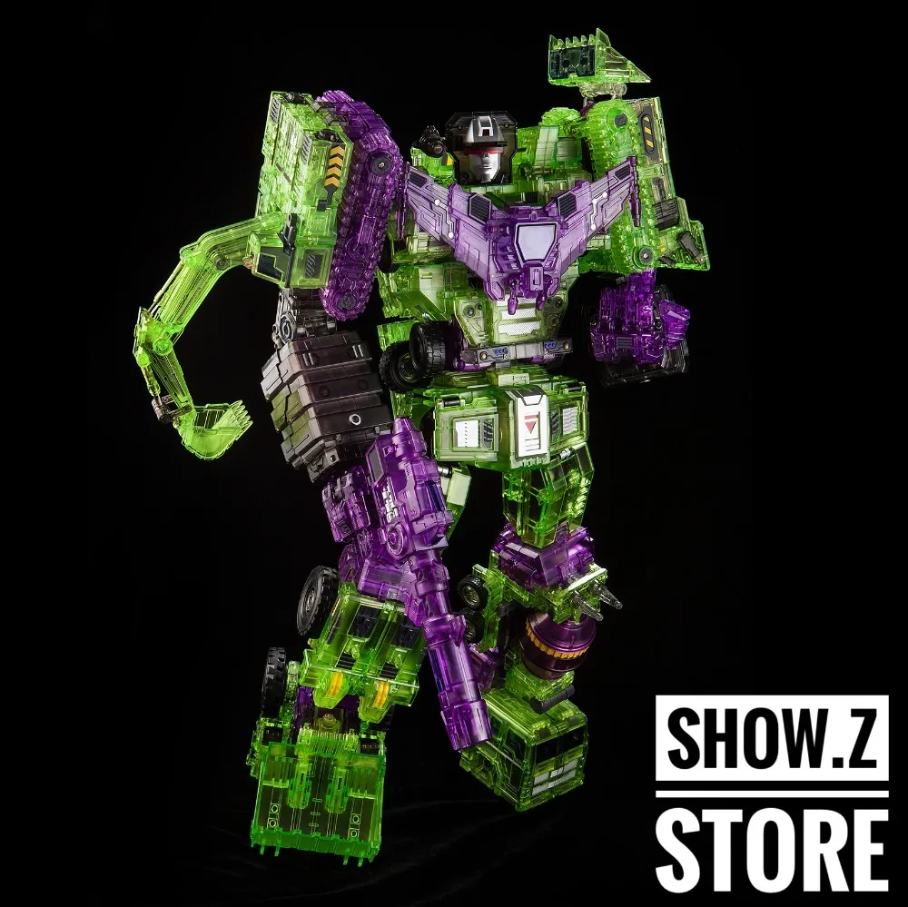 

[Show.Z Store] Toyworld TW-C07C Constructor Devastator Clear Version Full Set of 6 Figure Transformation Action Figure