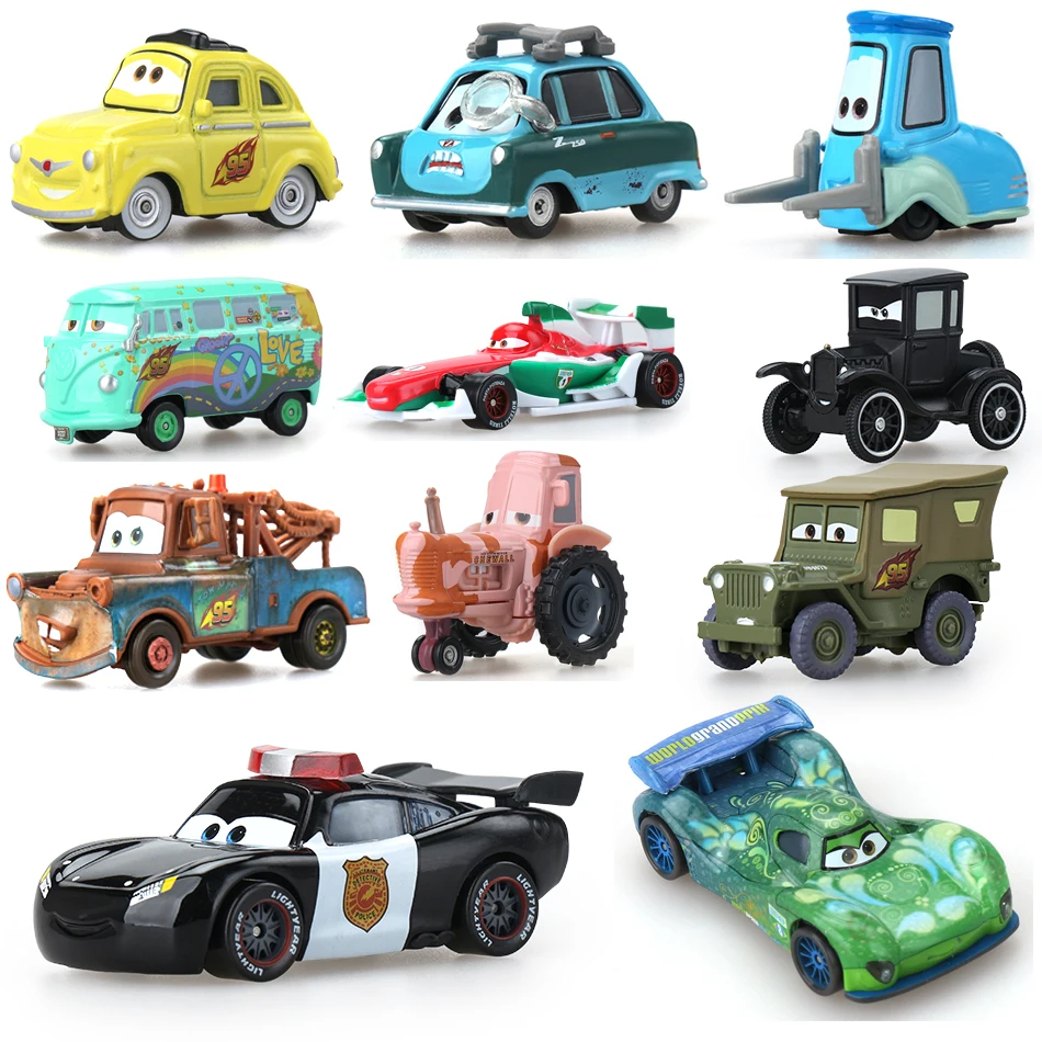 

Disney Pixar Cars Lightning McQueen Mater Diecast Metal Alloy Model Car Birthday Gift Educational Toys For Children Boys Best