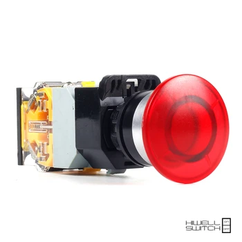 

5 PCS Push button switch Mushroom button LED Latching Waterproof IP65 1NO 1NC 1NO+1NC 2NO LA115-B8-11MD-G31