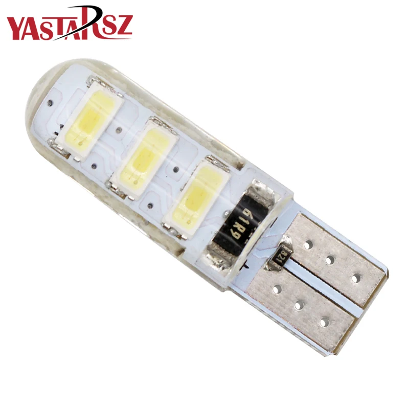 1 шт. T10 W5W силикагель 6 SMD 5630 5730 светодиодный интерьер автомобиля свет WY5W 194 501 Клин