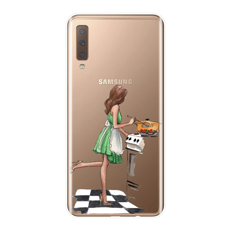 Мягкий чехол для телефона Samsung Galaxy A3 A5 A7 2016 2017 силиконовый мультяшный A6 A8 Plus 2018