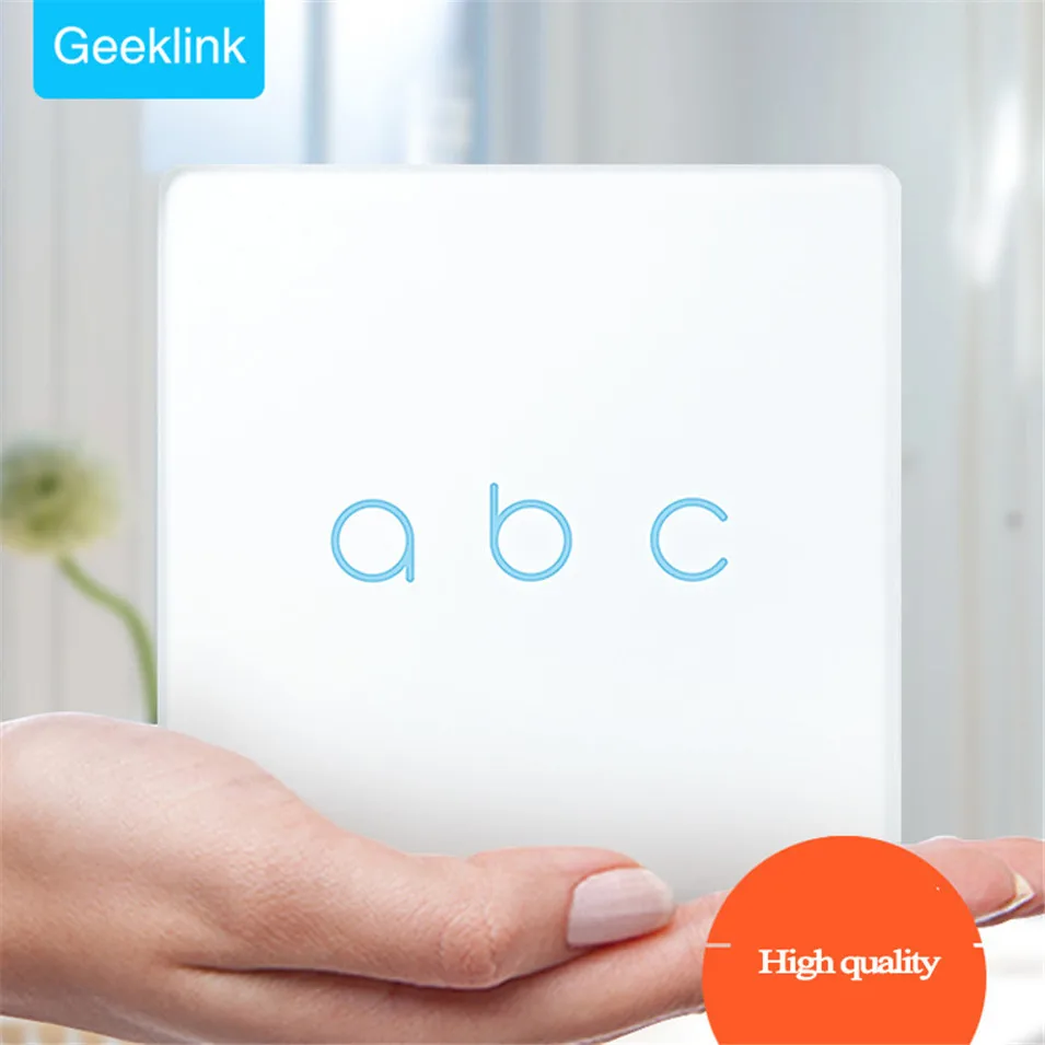 

New Geeklink FB2 Wall Touch Feedback Switch UK version 1 2 3 Gang Smart Home Intelligent Wireless remote Switch by IOS Android