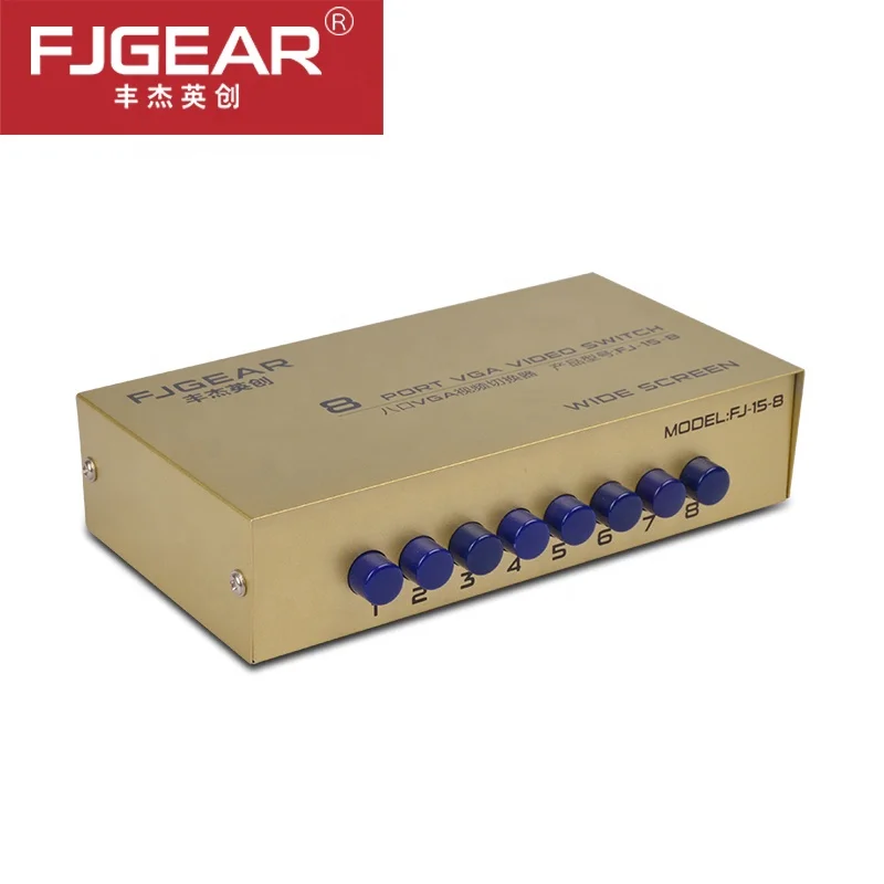 

VGA switch VGA Switch Splitter 8 in 1 out Support 1920*1440 250MHz for PC Monitor TV Projector Metal