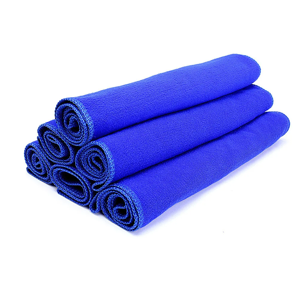 Новый практический 10 шт синий мягкий абсорбент ткань мытья автомобиля авто Уход микрофибры Полотенца полотенце махровое
