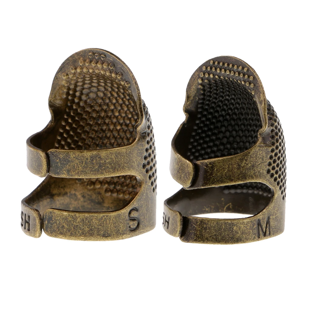 Metal Brass Sewing Thimble Needles Finger Protector Needlework Accessories for Embroidery Cross-stitch DIY Quilting