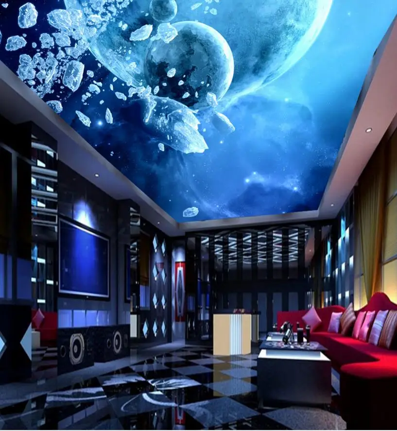 Papel pintado de pared 3D para el techo, decoración para el hogar