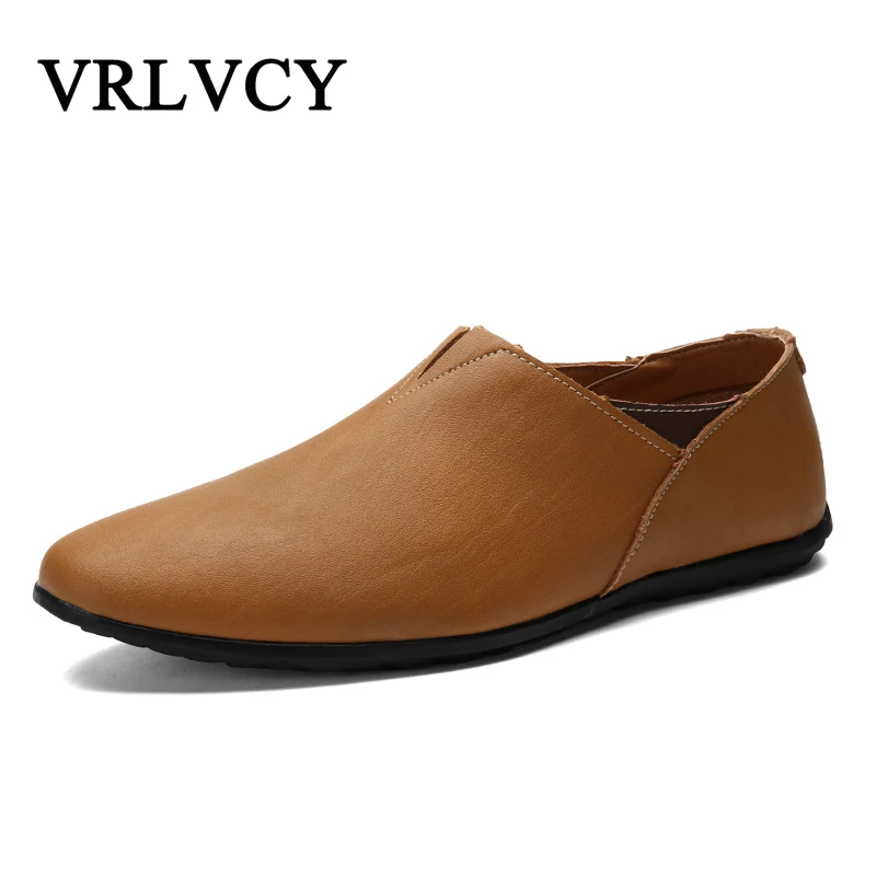 

Genuine Leather Men Casual Shoes Luxury Brand 2018 Italian Men Loafers Breathable Driving Shoes Slip On Comfy