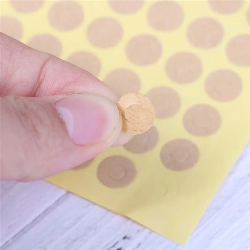 

140pcs/2sheets DIY Kraft Ring Stickers Hole Paper Sticker DIY Paper Label Gift Seal Sticker For Gift Paper Tags Hang Tags