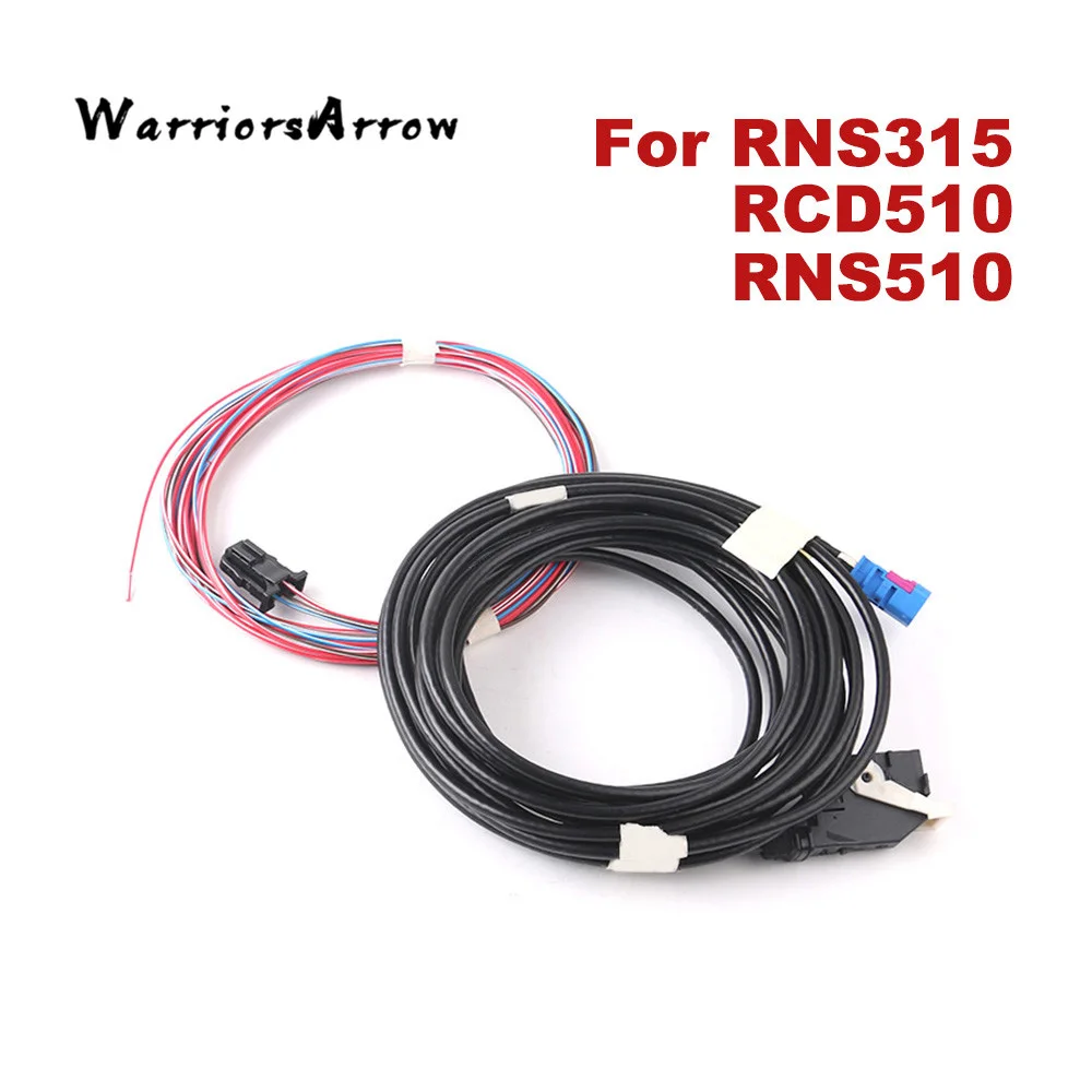 

WarriorsArrow Rear View Camera Backup Harness Cable High Quality For RCD510 RNS510 RNS315 For VW Models Golf Jetta Passat