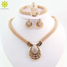 Африканские бусы Ювелирные наборы воротник массивное ожерелье серьги браслет кольца для женщин CZ Кристалл аксессуары для свадебной вечеринки