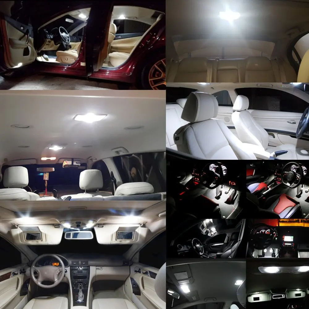 WLJH 10x LED 31 мм C5W автомобильный светильник 3175 6428 внутренний s купольная Светодиодная