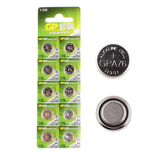 Brand New A76 AG13 LR44 V13GA LR1154 1.5V Button Battery GP ALKALINE ...