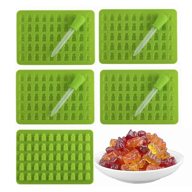 Пищевая силиконовая DIY конфеты Gummie силиконовая форма «Медведь» желатин производитель украшения для кексов шоколадное изготовление льда лоток с капельницей