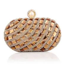 Women Fashion Luxurious Glass Diamonds Evening Bag Wedding Party Purse Brand Designer Clutch Messenger Bags