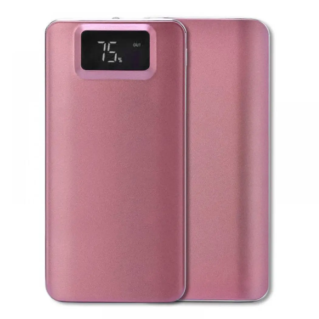 

Mini Portable Mobile Power Dual USB LCD Display 10000 mAh 2.1A Power Bank 5V1A/2.1A With Digital Micro Light