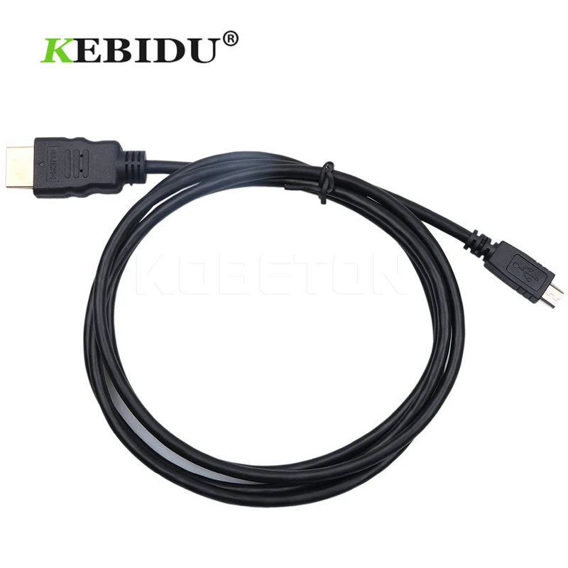 

Kebidu Black 1.5m Universal 1080P Micro USB To HDMI Cable HDTV Adapter For Samsung Galaxy Nexus For HTC LG Sony For Xiaomi