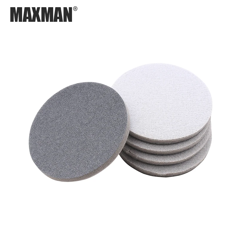 

MAXMAN 5 pcs/lot 3 inches Hook and Loop Waterproof Flocking Sponge Sanding Discs for Electric Drill Rotary Tools Accessories