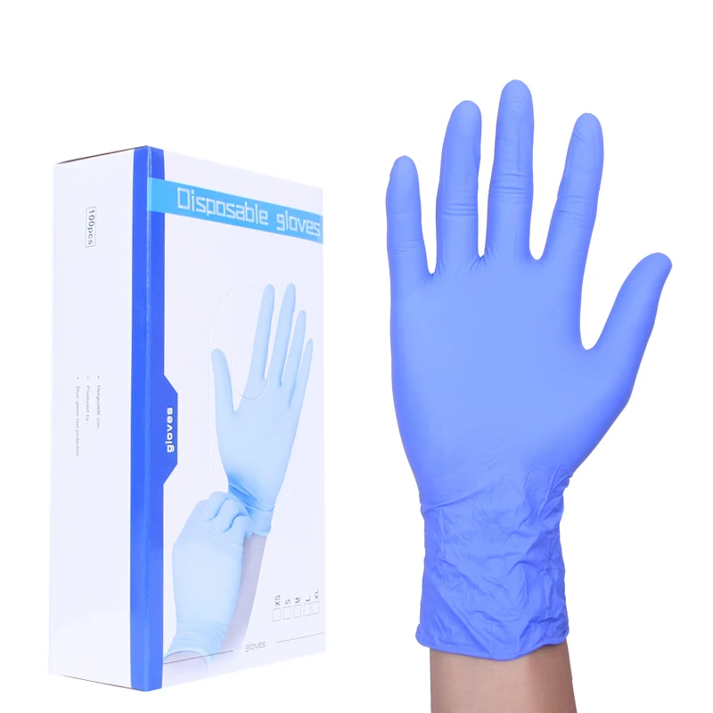 

Tattoo Medical Supplies 50pcs/Box Disposable Pvc Latex Anti-Static Nitrile Gloves Rubber Dark Blue Tattoo Gloves XS To XL Size