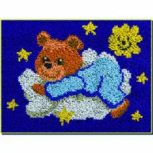2th Oneroom медведь и животных DIY Незаконченный крючком пряжи коврик защелка крюка ковер комплект коврик Санта Клаус набор красочных ковриков - Цвет: zd302