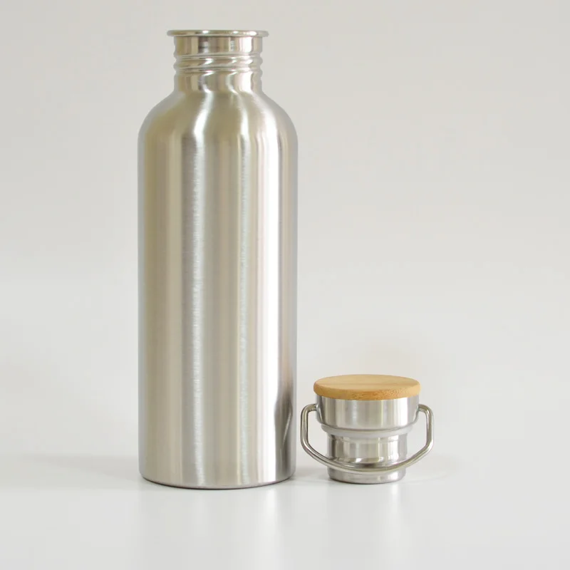 Skup Bez BPA butelka wody ze stali nierdzewnej bambusowa pokrywka sport kolby szczelny słoik na żywność do podróży joga jazda na rowerze piesze wycieczki Camping