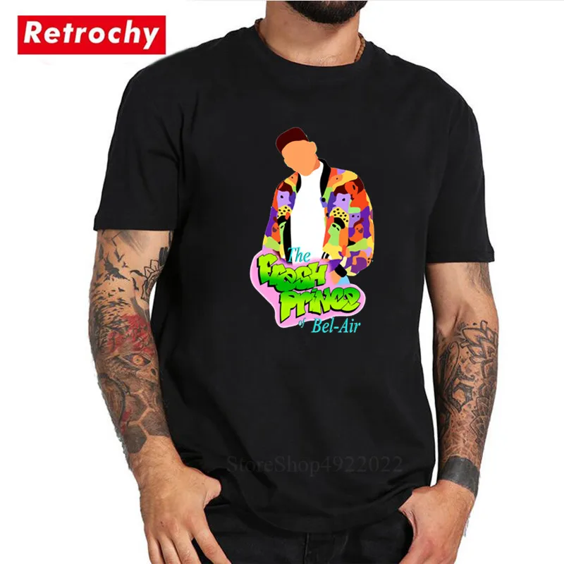 

Awesome Male The Fresh Prince Of Bel Air T-Shirt Men's Pure Cotton Nice Homme Tee Shirt Funny TV Shows Hip Hop Streetwear Tshirt