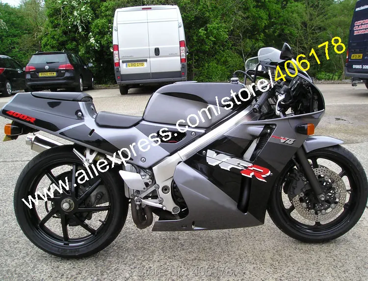 Для Honda VFR400R NC30 V4 88 89 90 91 92 1988 1989 1990 1991 1992 VFR 400R черно серый комплект обтекателей из