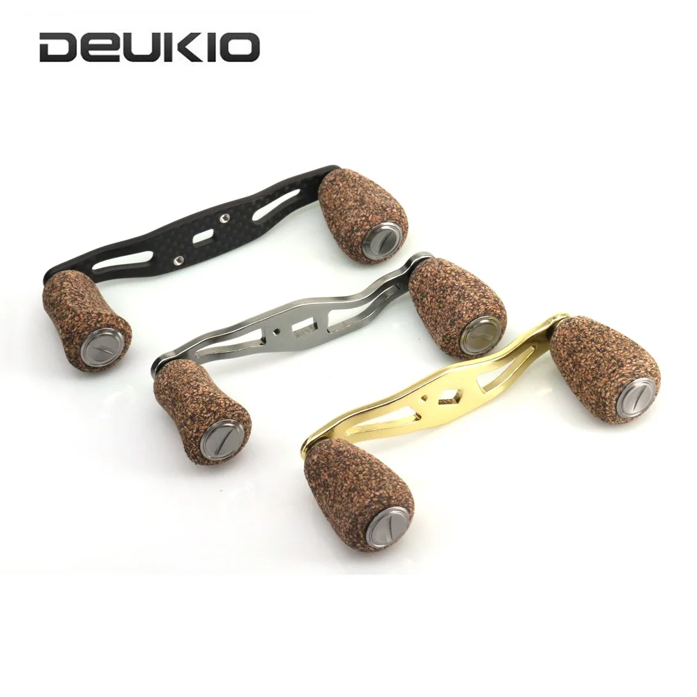 

DEUKIO Fishing Reel Handle Crank Durable Bait Casting Carbon Fiber Metal Rocker with Knob Fishing Handle Knob Replacement Parts