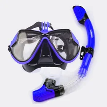 Profesional máscara de buceo y snorkel set templado lente Gopro cámara máscara de buceo snorkel seca superior deportes acuáticos engranajes engranajes caliente