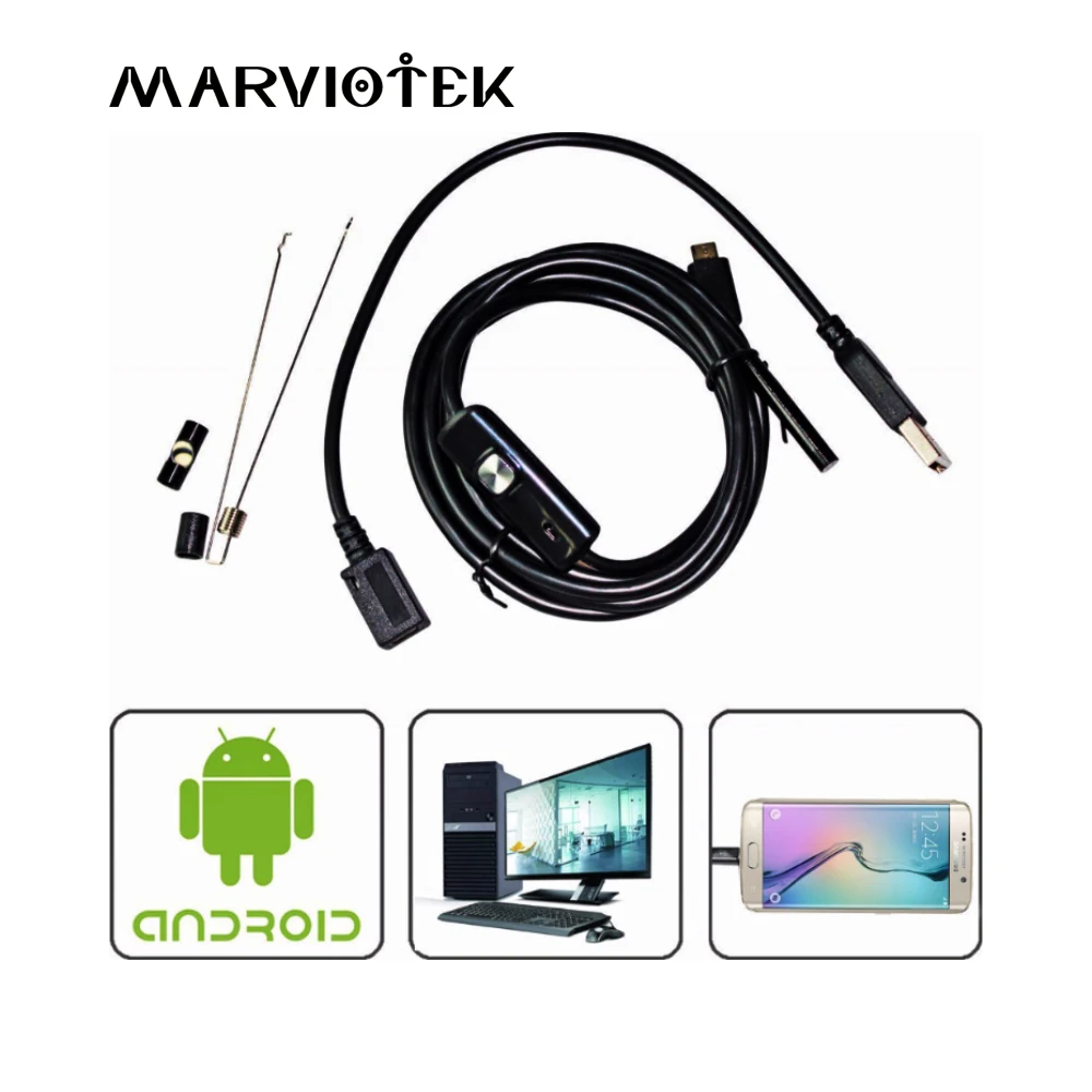 

Mini Camera Portable USB Endoscope 7mm Len Endoscope Borescope Video Inspection Waterproof for Android PC 6LED OTG USB Endoscope