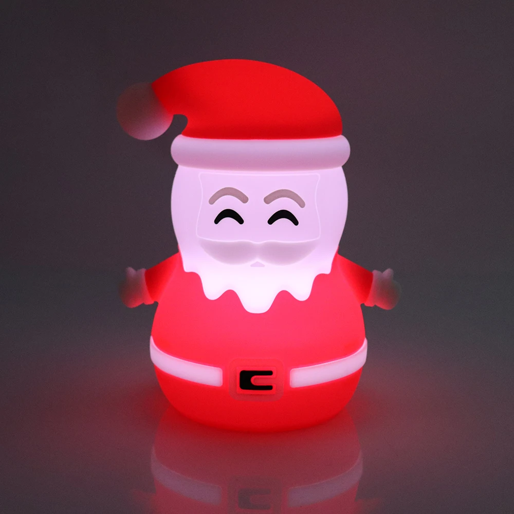 

BORUiT Creative Santa Claus Snowman LED Night Light Gifts for Kid RGB Colorful Christmas Party Festival Lighting Home Decoration