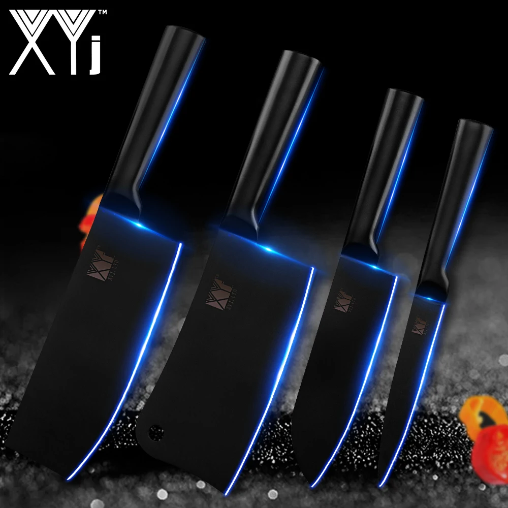 

XYj Stainless Steel Kitchen Knife Set Cleaver Knife Tool Chopper Nakiri Fruit Vegetable Japanese Knife Sets Gifts For Women