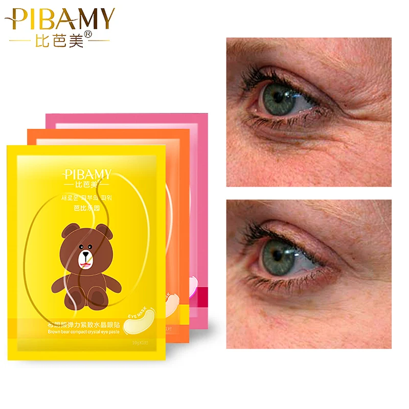 PIBAMY 3pcs Collagen Eye Mask Ageless Anti Aging Eye Bags Dark Circles