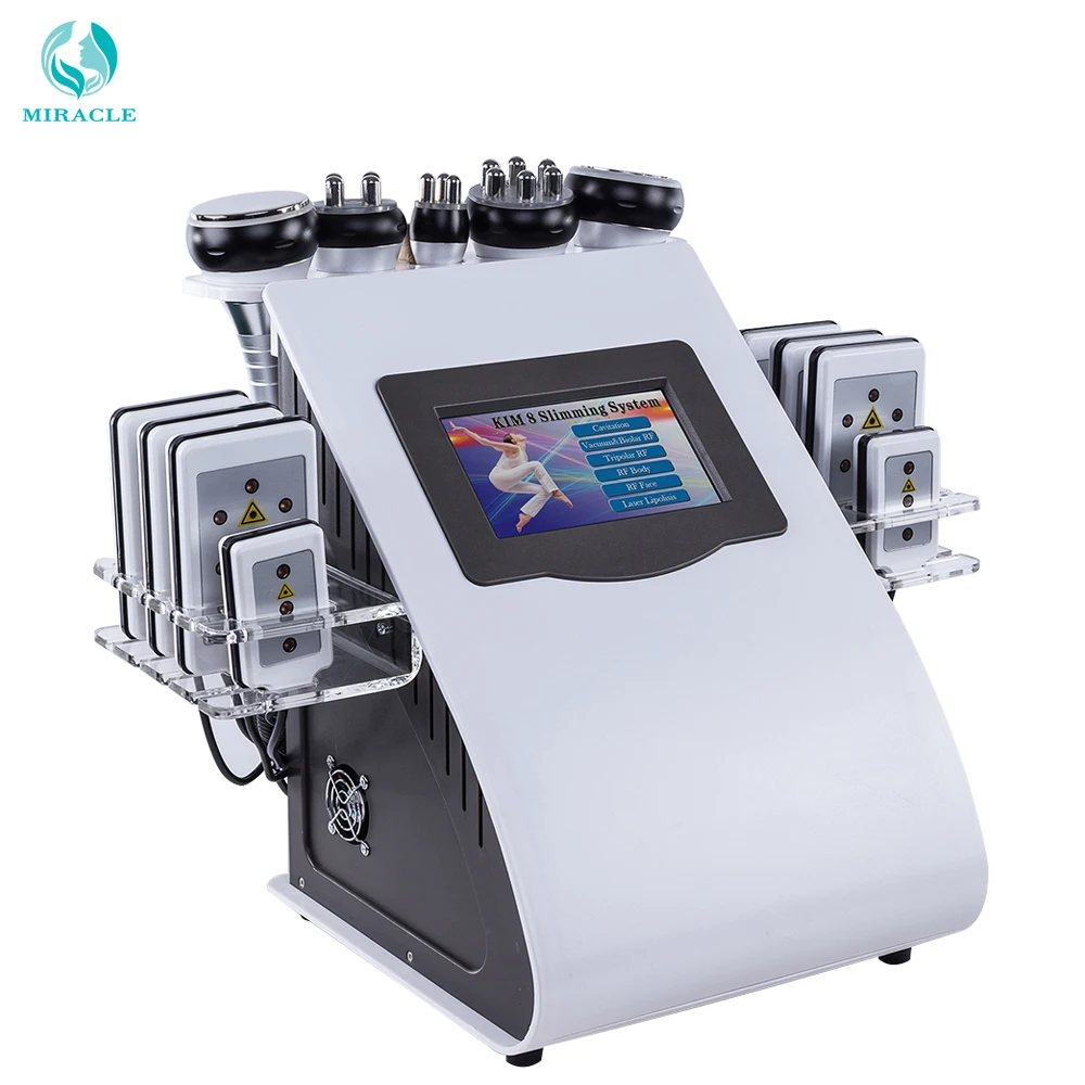 

Slimming Ultrasonic Liposuction Cellulite Reduction 40K Cavitation Multipolar RF Vacuum Slimming Machine Face Skin Lifting