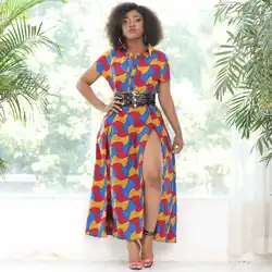Shenbolen новые летние модные африканские платья для женщин Анкара воск одежда с принтом сексуальная традиционная одежда длинные