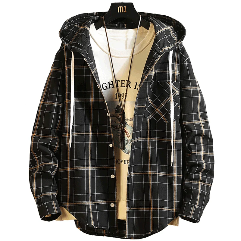Men's Casual Hooded Shirts Flash Sales 