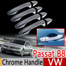 Для VW Passat B8 Хромированные крышки для ручек набор из 4 Volkswagen MK8 Sedan Wagon Variant автомобильные аксессуары наклейки для стайлинга автомобилей