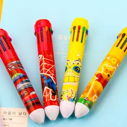 Смешанный Цвет 1 шт. шариковая ручка десять Цвет пополнения мультяшная ручка Начальная школа студентов написания картины Цвет ручка