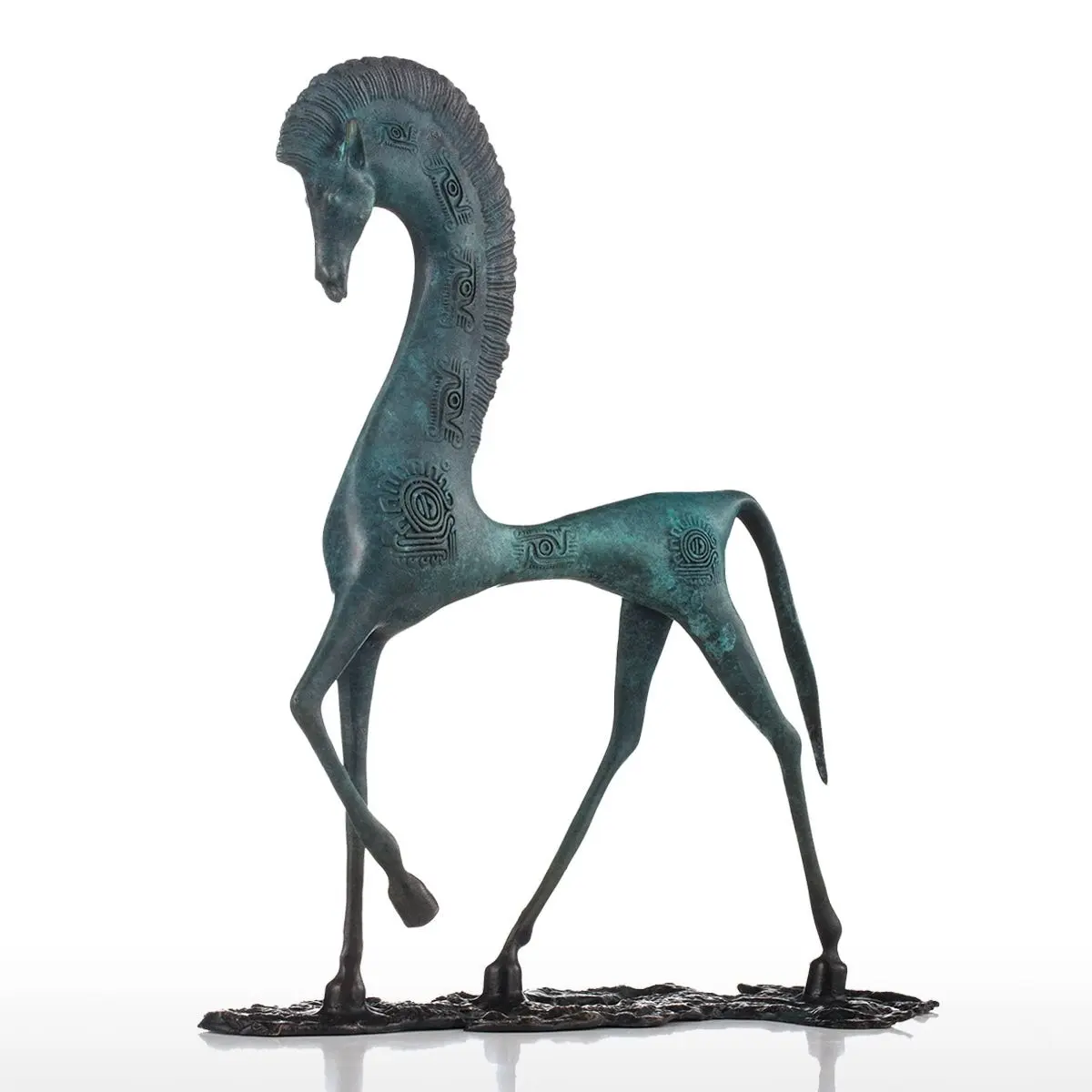 

Tooarts eygpt Horse brozne Sculpture Copper Horse Decoration Sculpture Tabletop for Home Ornaments
